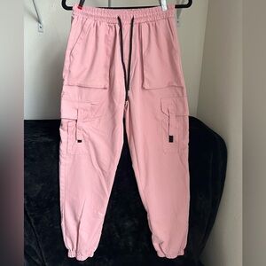 Pink Cargo Jogger Pants